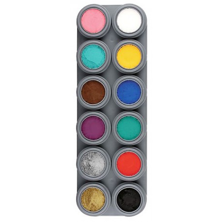Paleta de 12 colores de Maquillaje al Agua A12